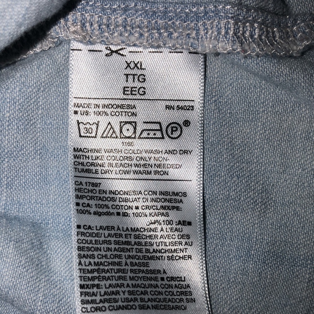 Old navy chambray shirt dress size XXlarge - Picture 6 of 7